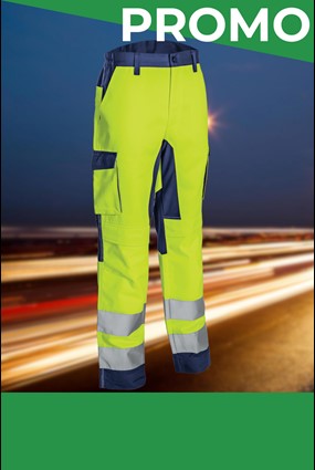 Pantaloni da lavoro alta visibilità gialli Coverguard Hibana in offerta